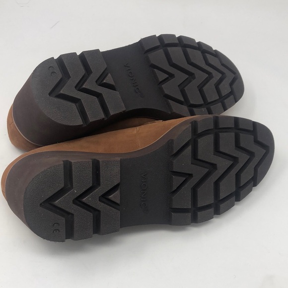 Vionic‎ AVA Wedge Heel Brown Suede Loafer 9.5 Wide NWOB - Picture 5 of 7